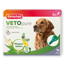 Load image into Gallery viewer, Beaphar Vetopure Dog Flea Repellent Spot On Plant Based Protection
