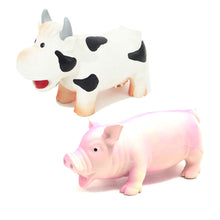 Load image into Gallery viewer, Rosewood Grunters Squeaky Dog Toy Latex Pig or Cow
