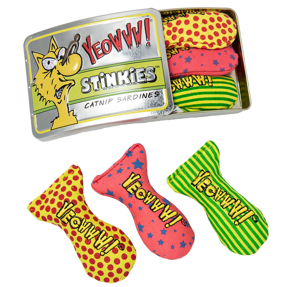 Yeowww! Tin of Stinkies Catnip Sardines Cat Toy