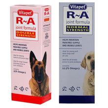 Load image into Gallery viewer, Vitapet R-A Joint Formula &amp; Double Strength Formula for Dogs – Joint Health &amp; Mobility Support
